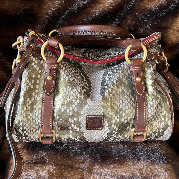 Dooney & Bourke Handbags - Dooney & Bourke Python Embossed Florentine Satchel
